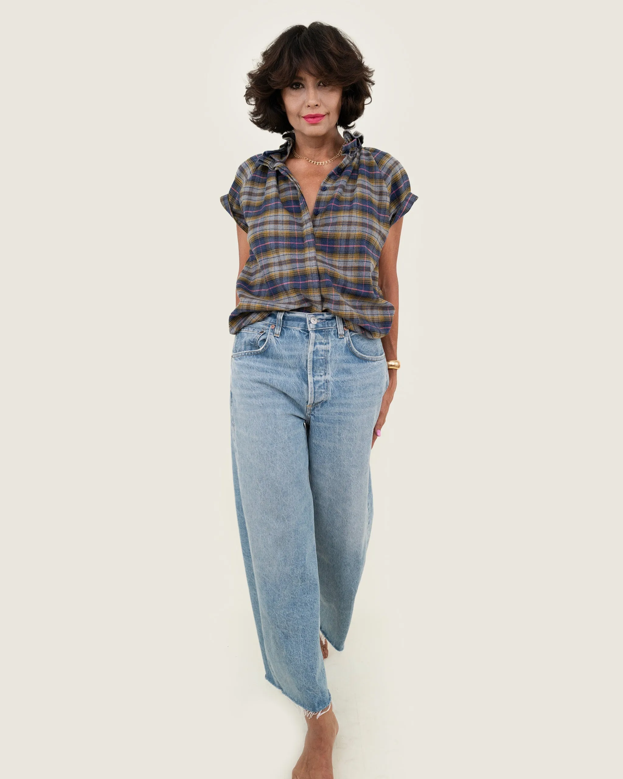STELLA FLANNEL - GREY MULTI