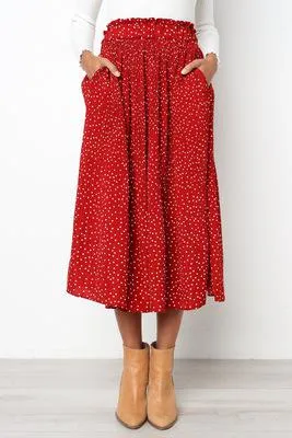 Summer Casual Chiffon  Maxi Skirt Womens Long Skirts For Women