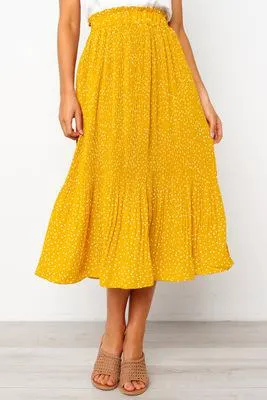 Summer Casual Chiffon  Maxi Skirt Womens Long Skirts For Women