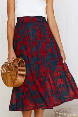Summer Casual Chiffon  Maxi Skirt Womens Long Skirts For Women
