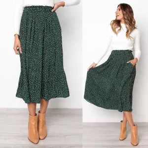 Summer Casual Chiffon  Maxi Skirt Womens Long Skirts For Women