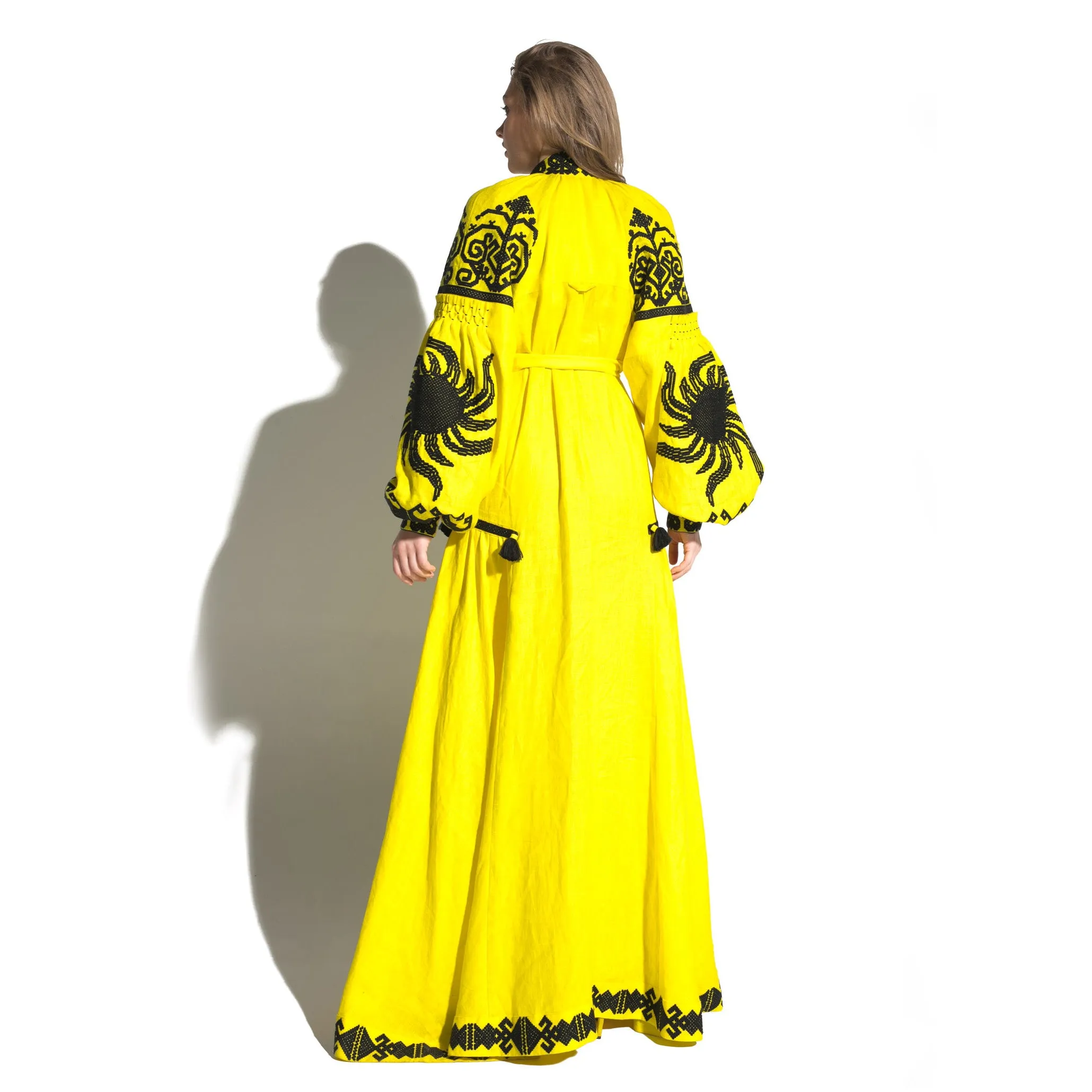 Sun embroidered dress