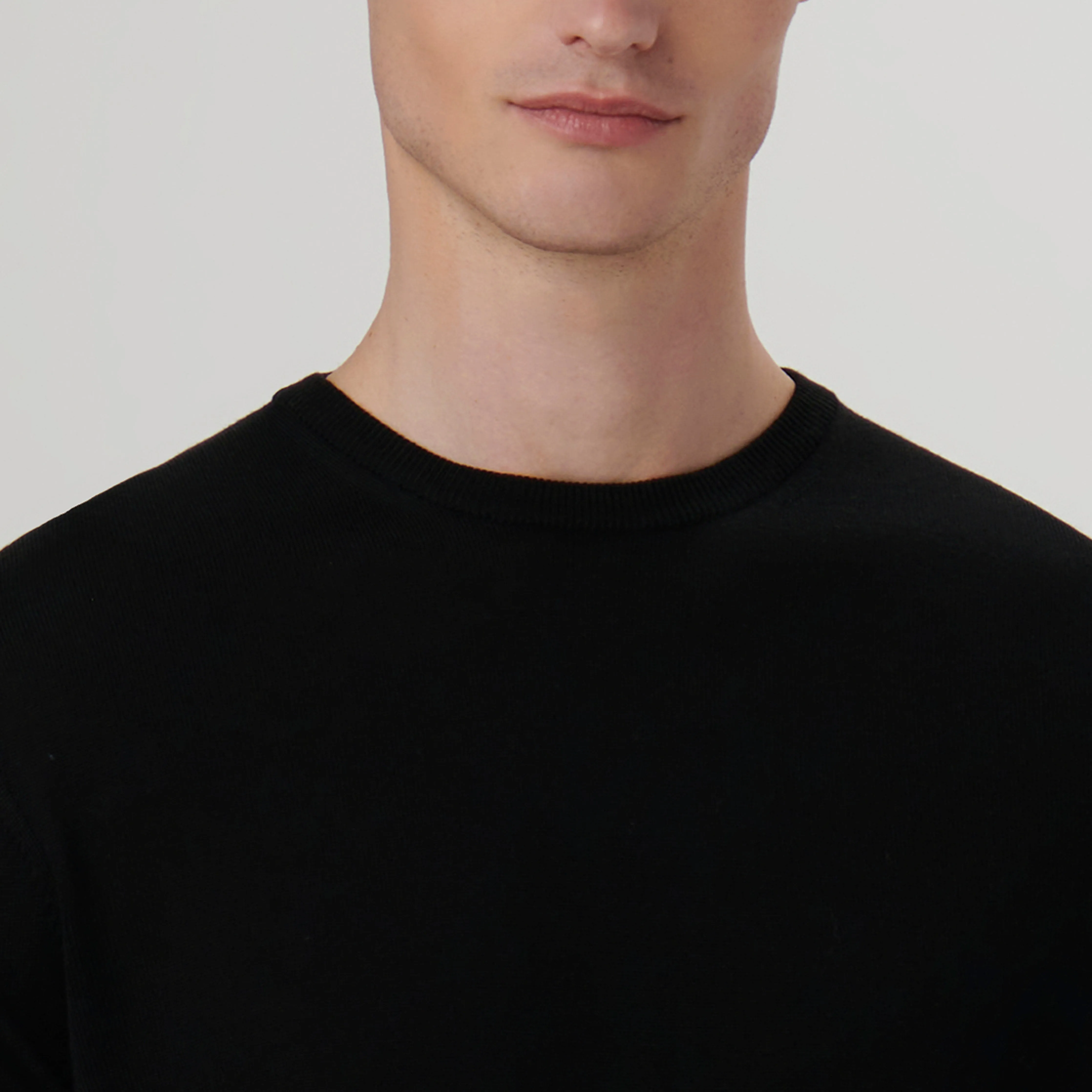 Super Merino Solid Crew Neck Sweater