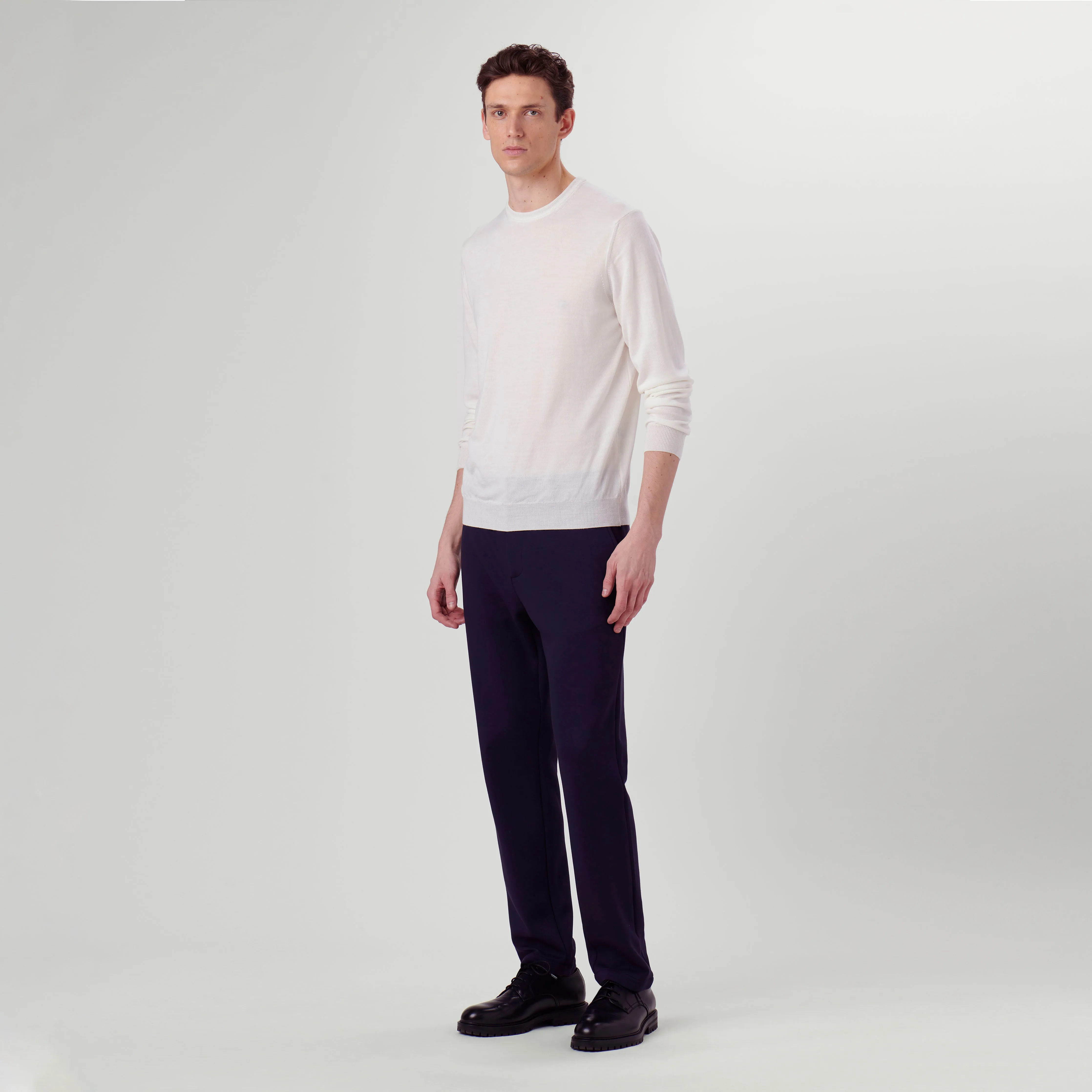 Super Merino Solid Crew Neck Sweater