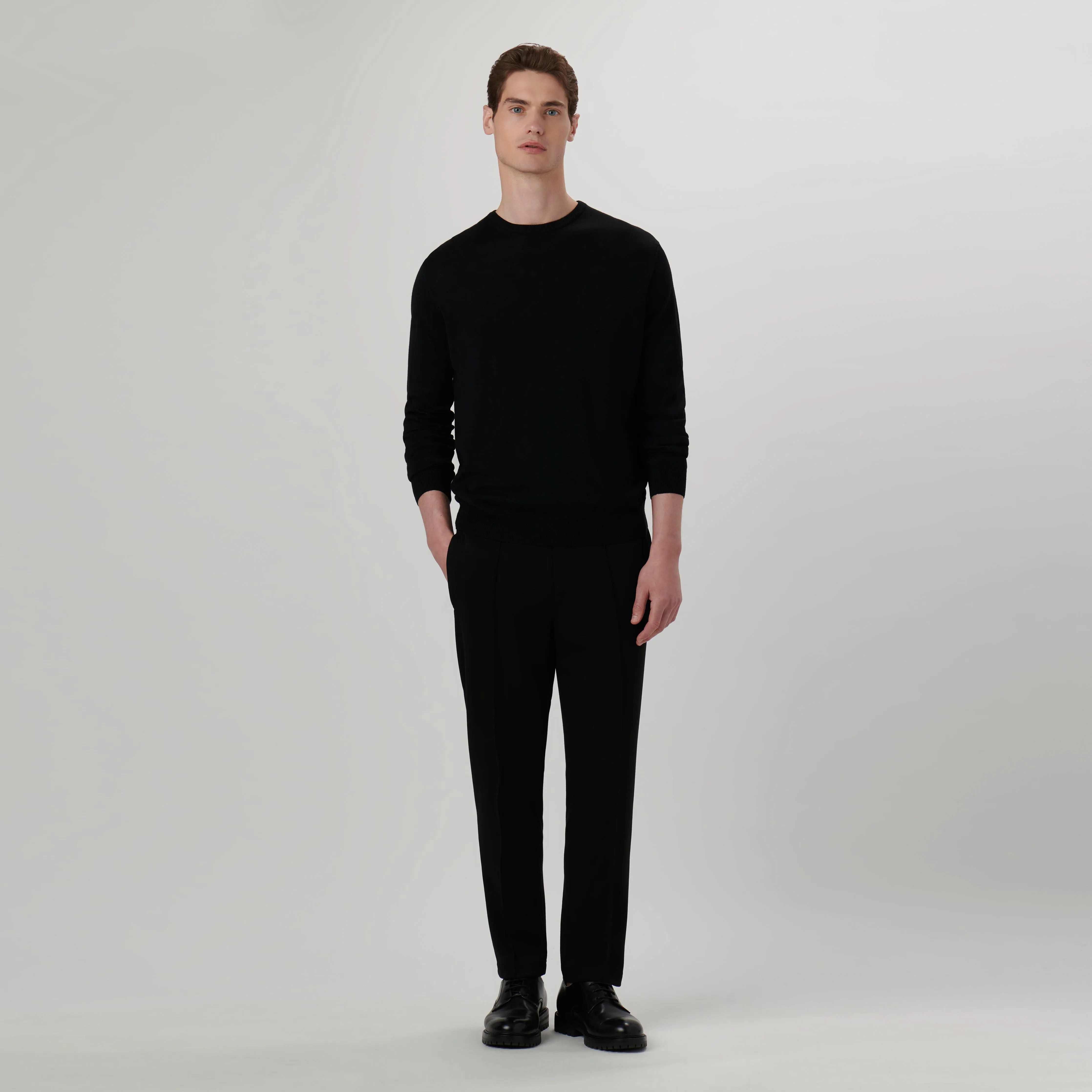 Super Merino Solid Crew Neck Sweater