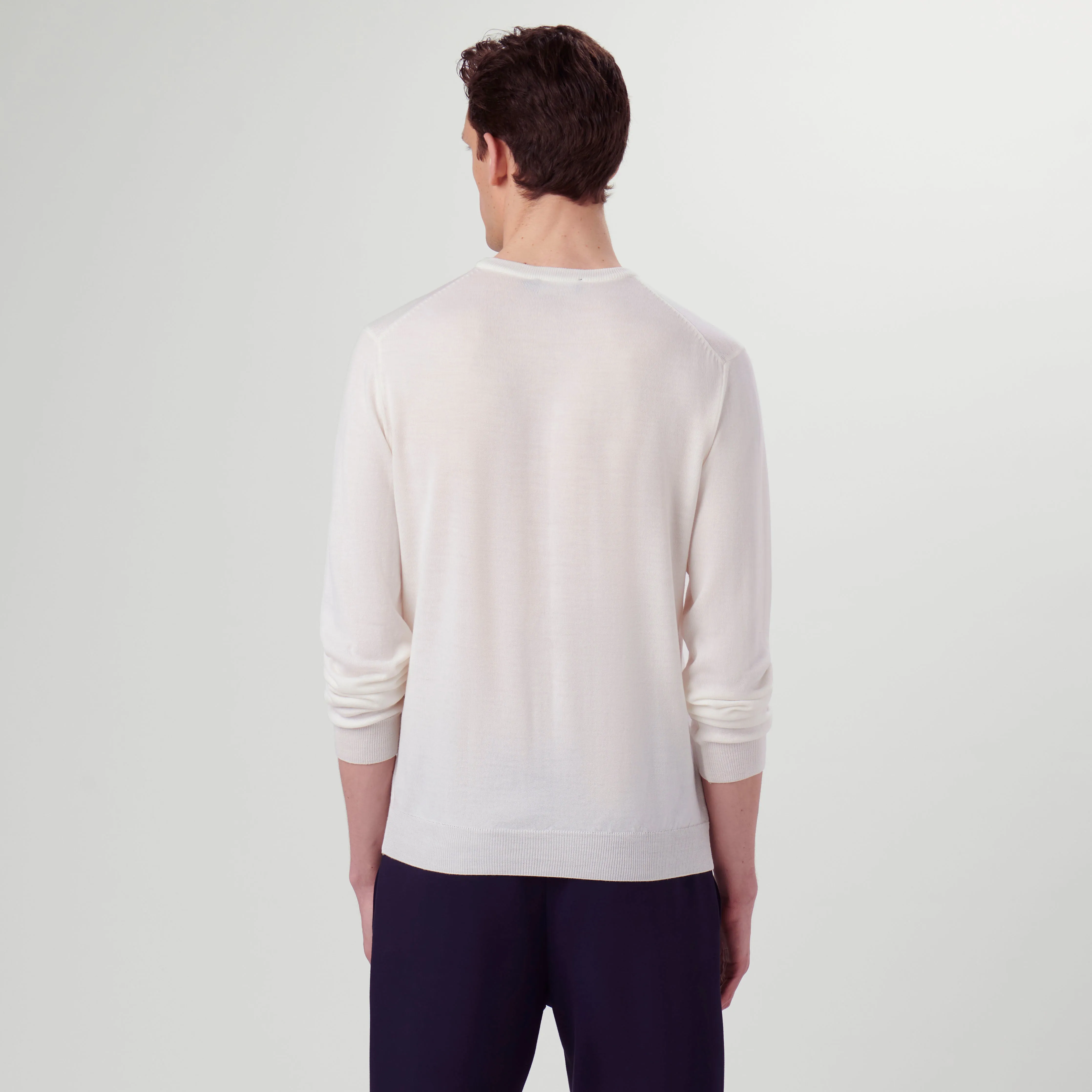 Super Merino Solid Crew Neck Sweater