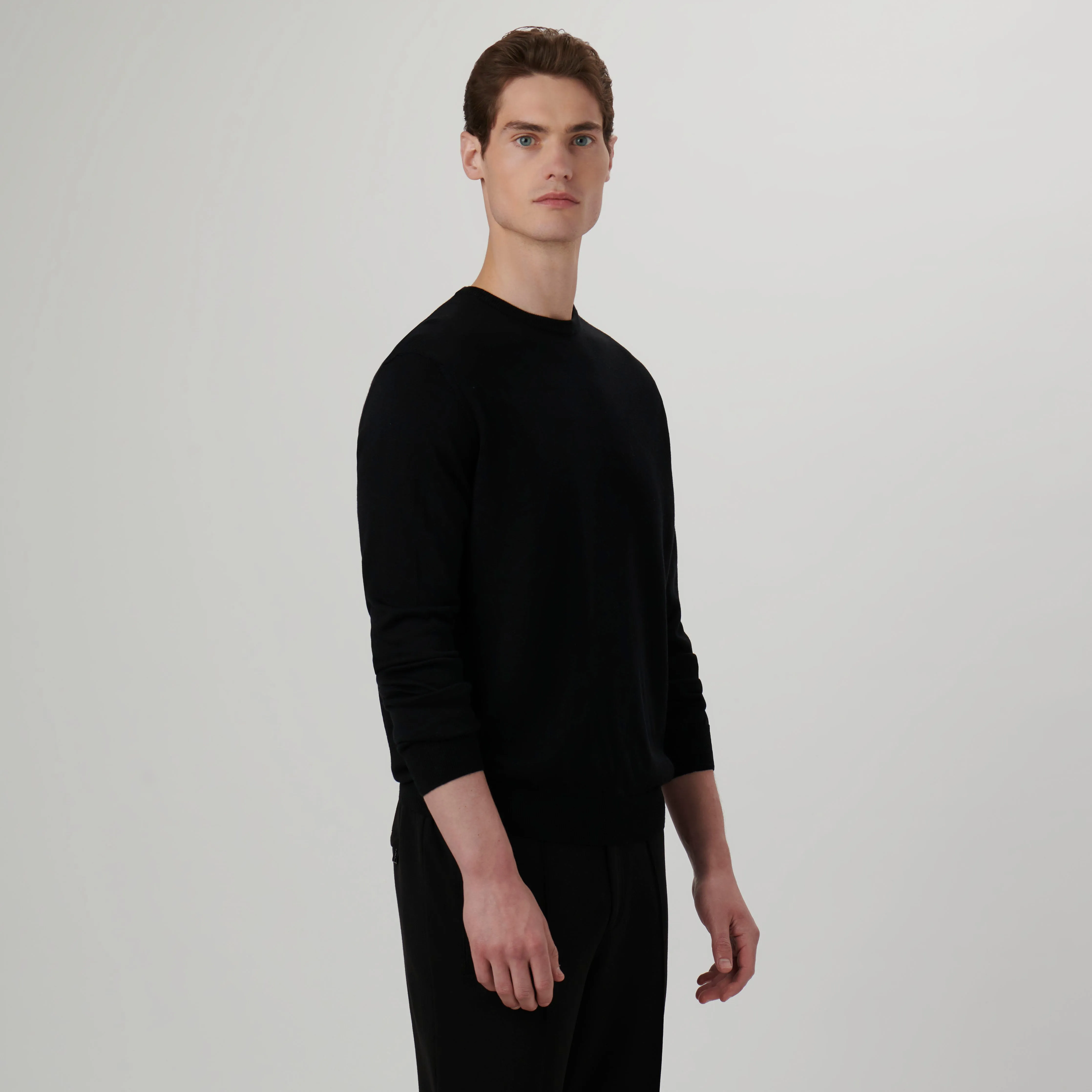 Super Merino Solid Crew Neck Sweater