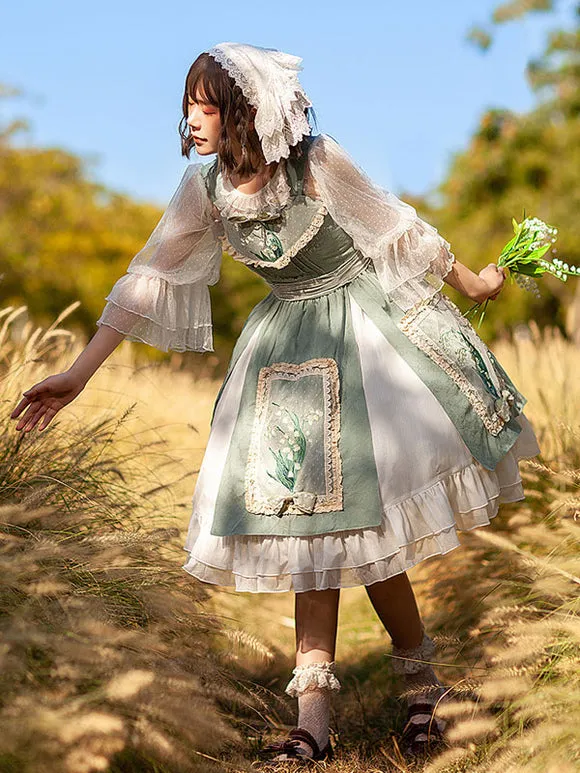 Sweet Lolita Dress Cotton Sleeveless Embroidered Dress