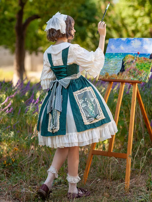Sweet Lolita Dress Cotton Sleeveless Embroidered Dress