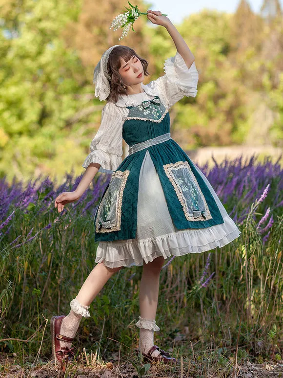 Sweet Lolita Dress Cotton Sleeveless Embroidered Dress