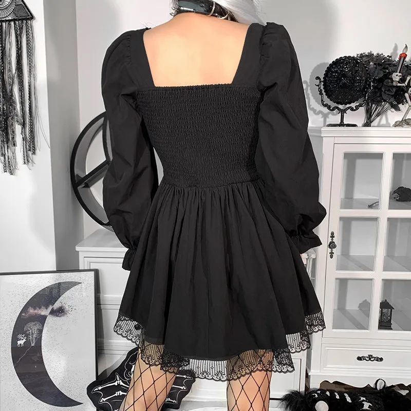 Sweet Lovely Lace Black Princess Dress UB3474