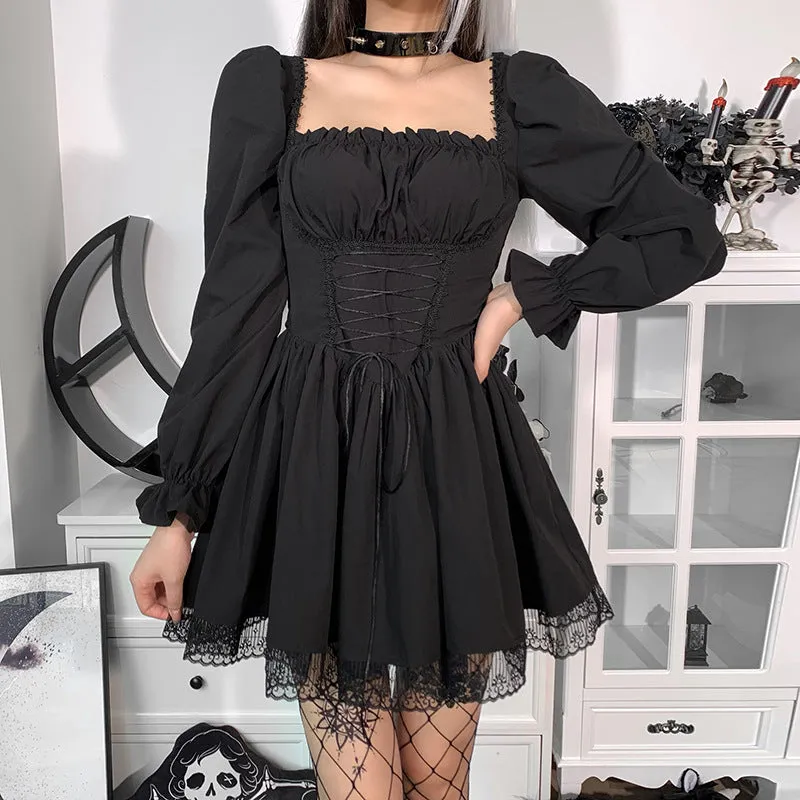 Sweet Lovely Lace Black Princess Dress UB3474