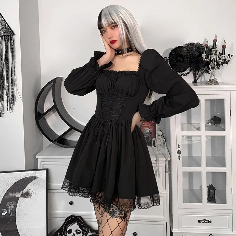 Sweet Lovely Lace Black Princess Dress UB3474