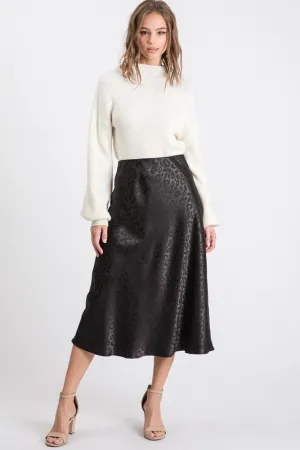 SWEET TALKER LEOPARD SKIRT BLACK