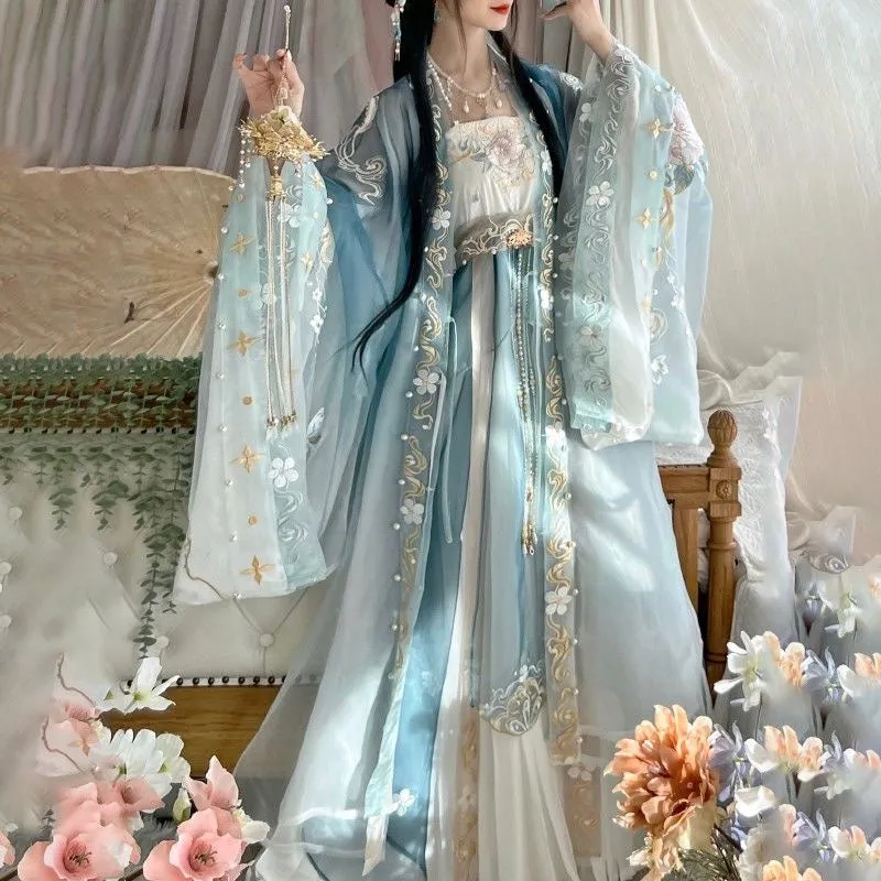 TANG STYLE EMBROIDERED DRESS yc50307
