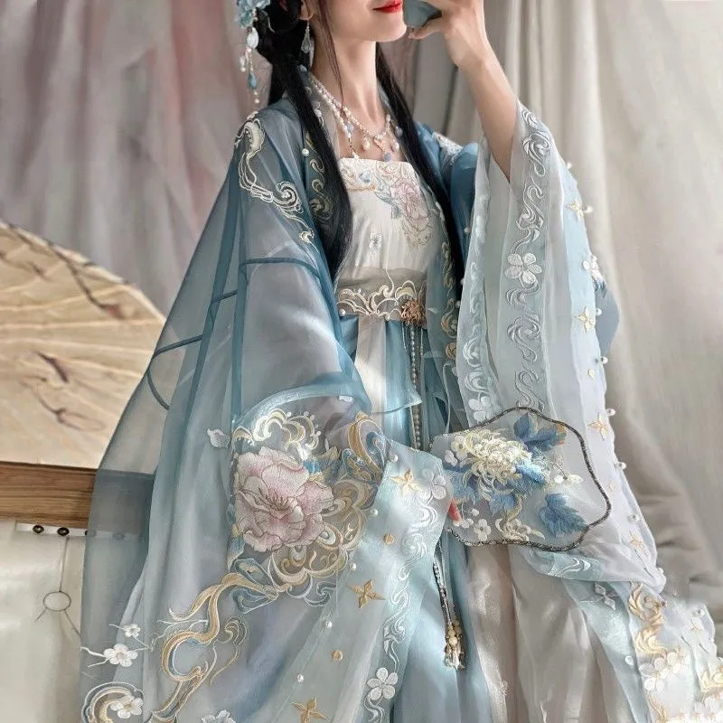 TANG STYLE EMBROIDERED DRESS yc50307