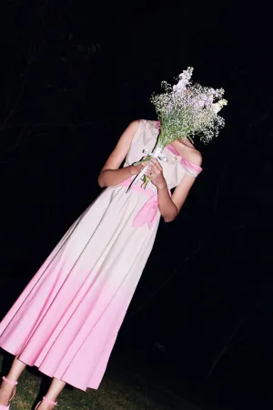 Taupe-Fondant Pink Ombre Dress