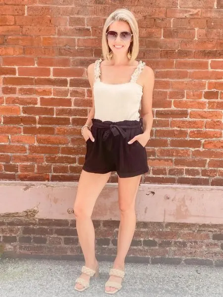 The Mallory High waisted Paperbag Shorts