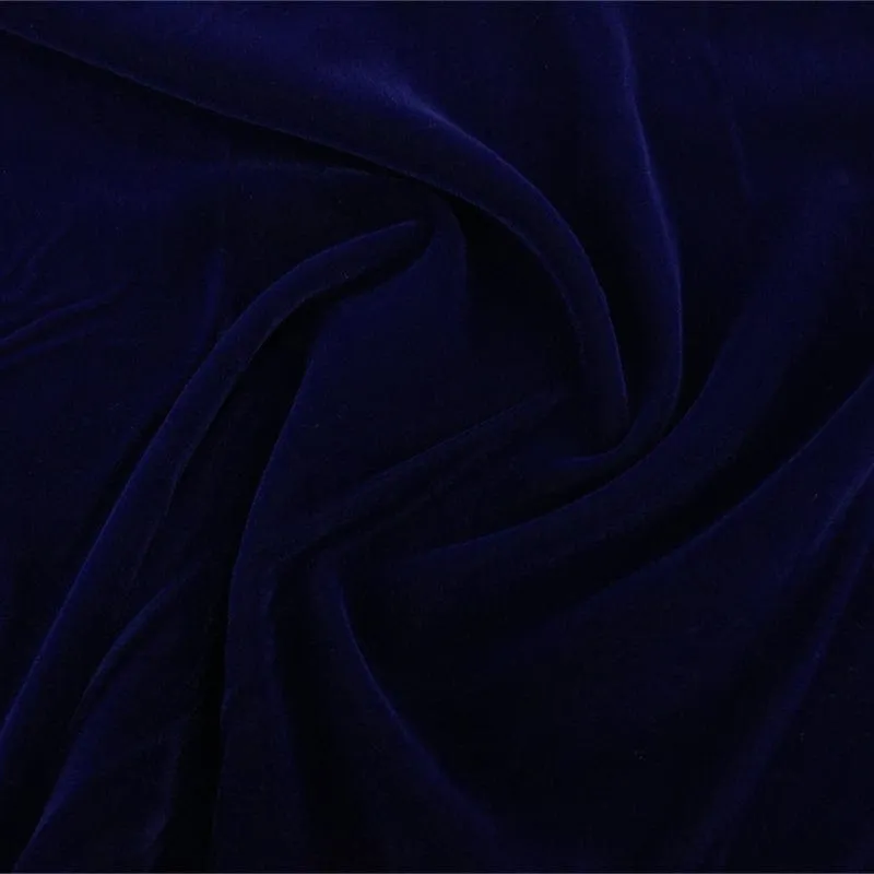 Triple Velvet Fabric Navy 112cm