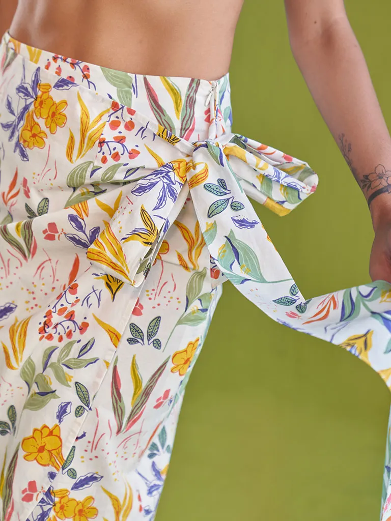 Tropical Garden Wrap Skirt