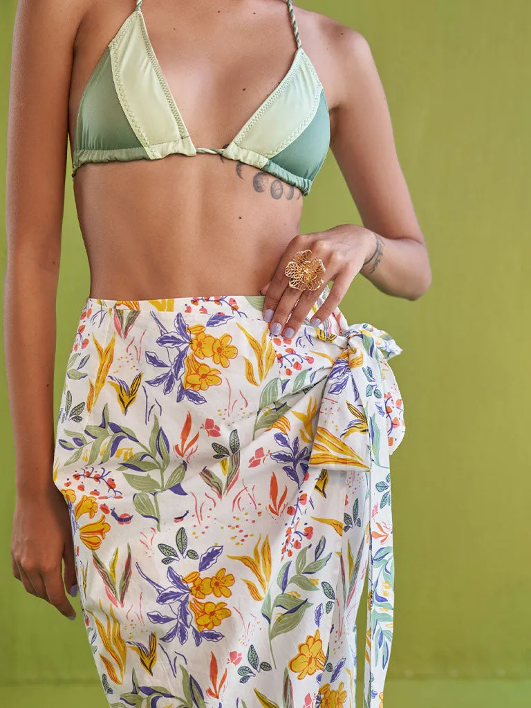 Tropical Garden Wrap Skirt