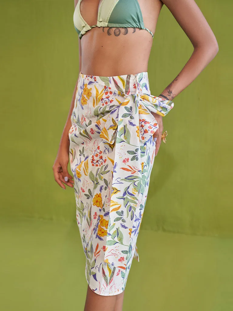 Tropical Garden Wrap Skirt