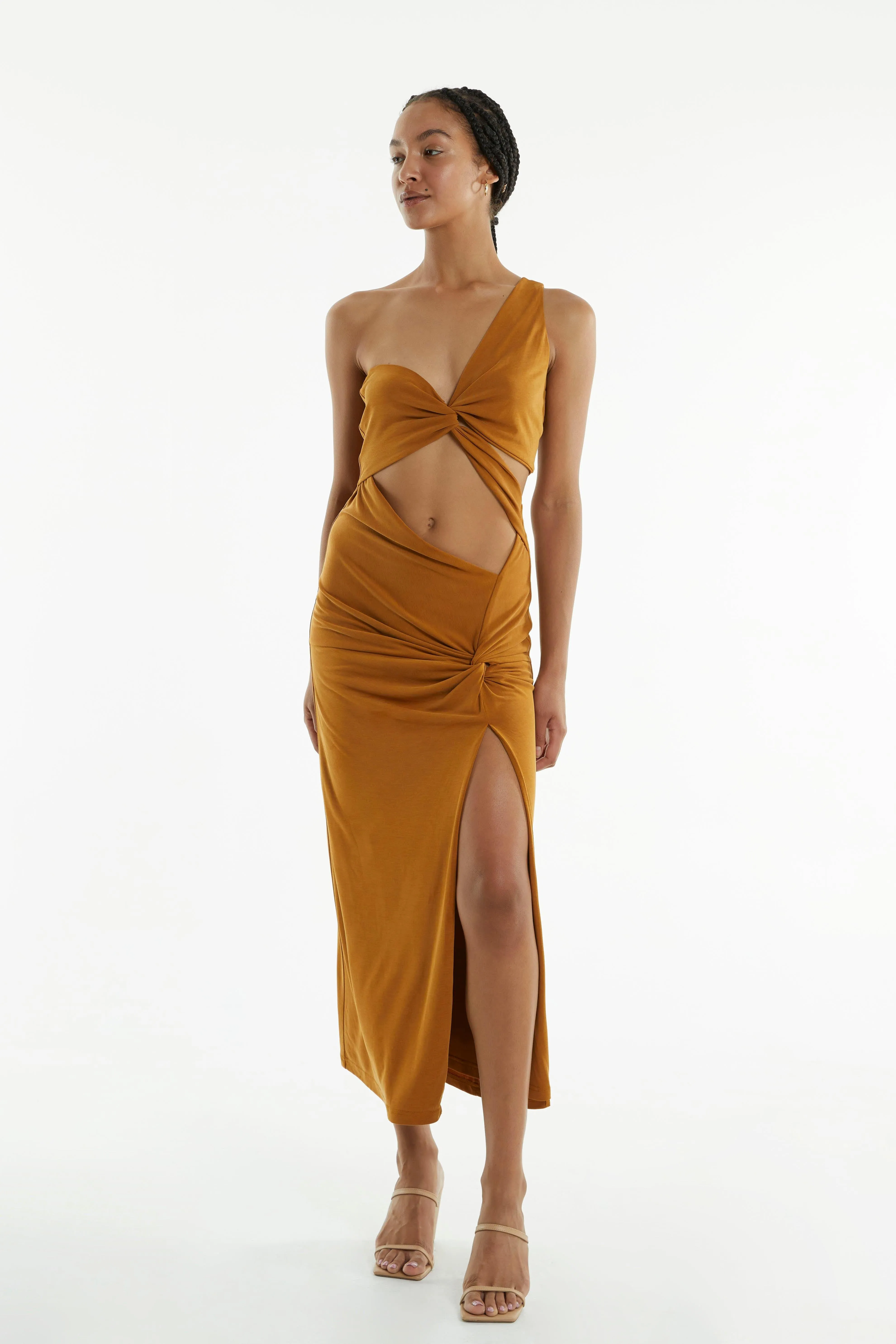 TURN AROUND TWIST OUT MIDI | CAMEL