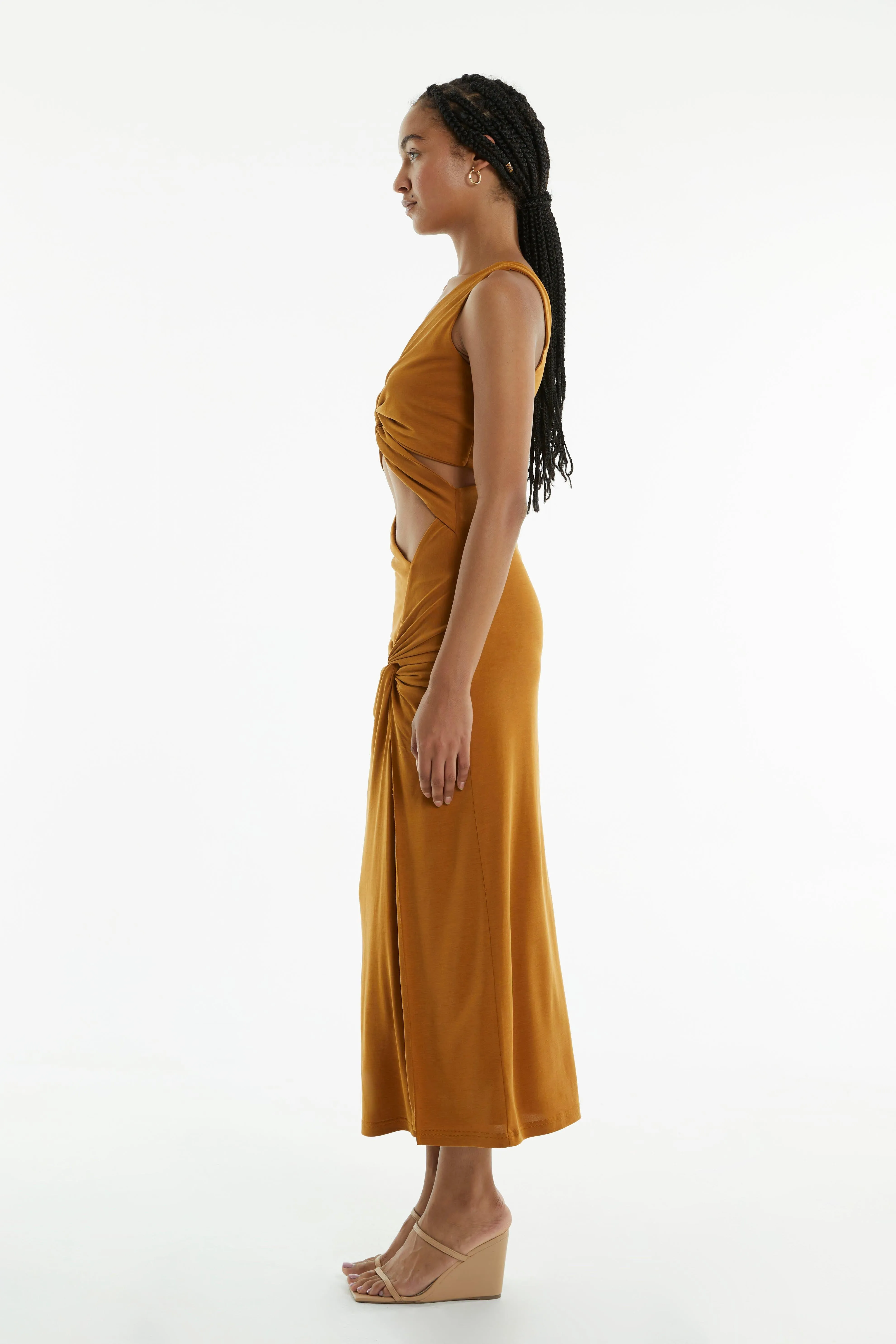 TURN AROUND TWIST OUT MIDI | CAMEL