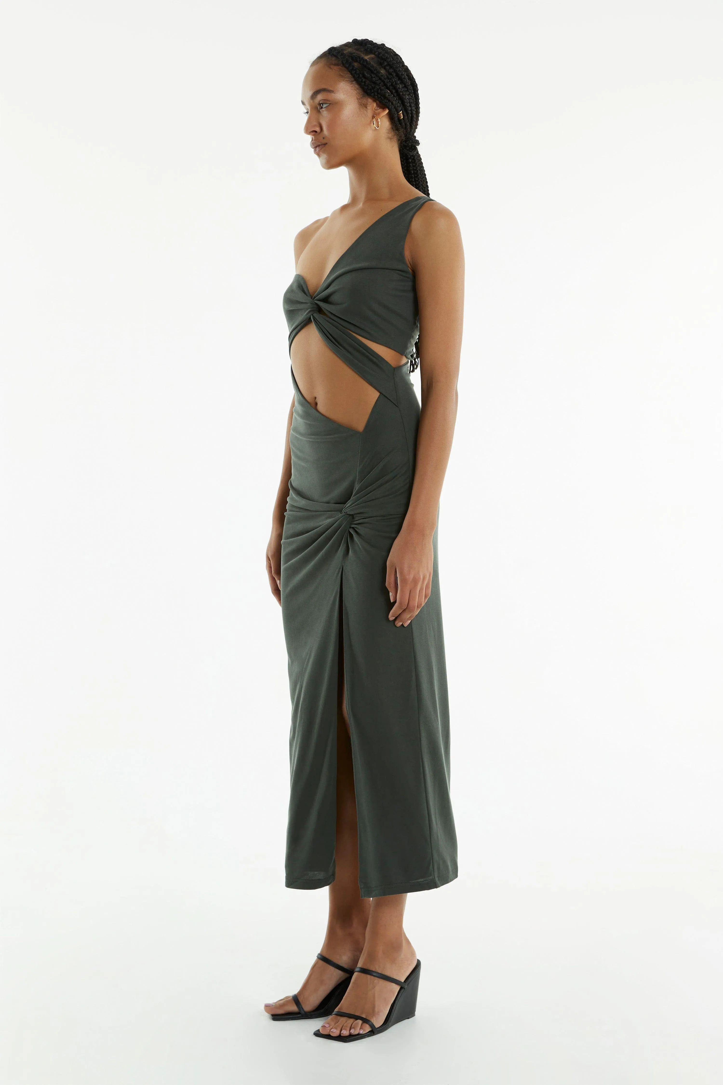 TURN AROUND TWIST OUT MIDI | FOREST