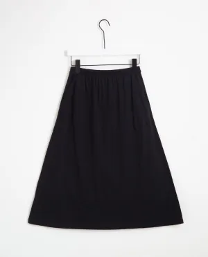 Valentina Organic Cotton Skirt In Black