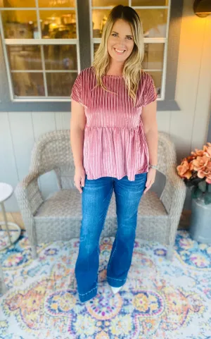 Velvet Baby Doll Top