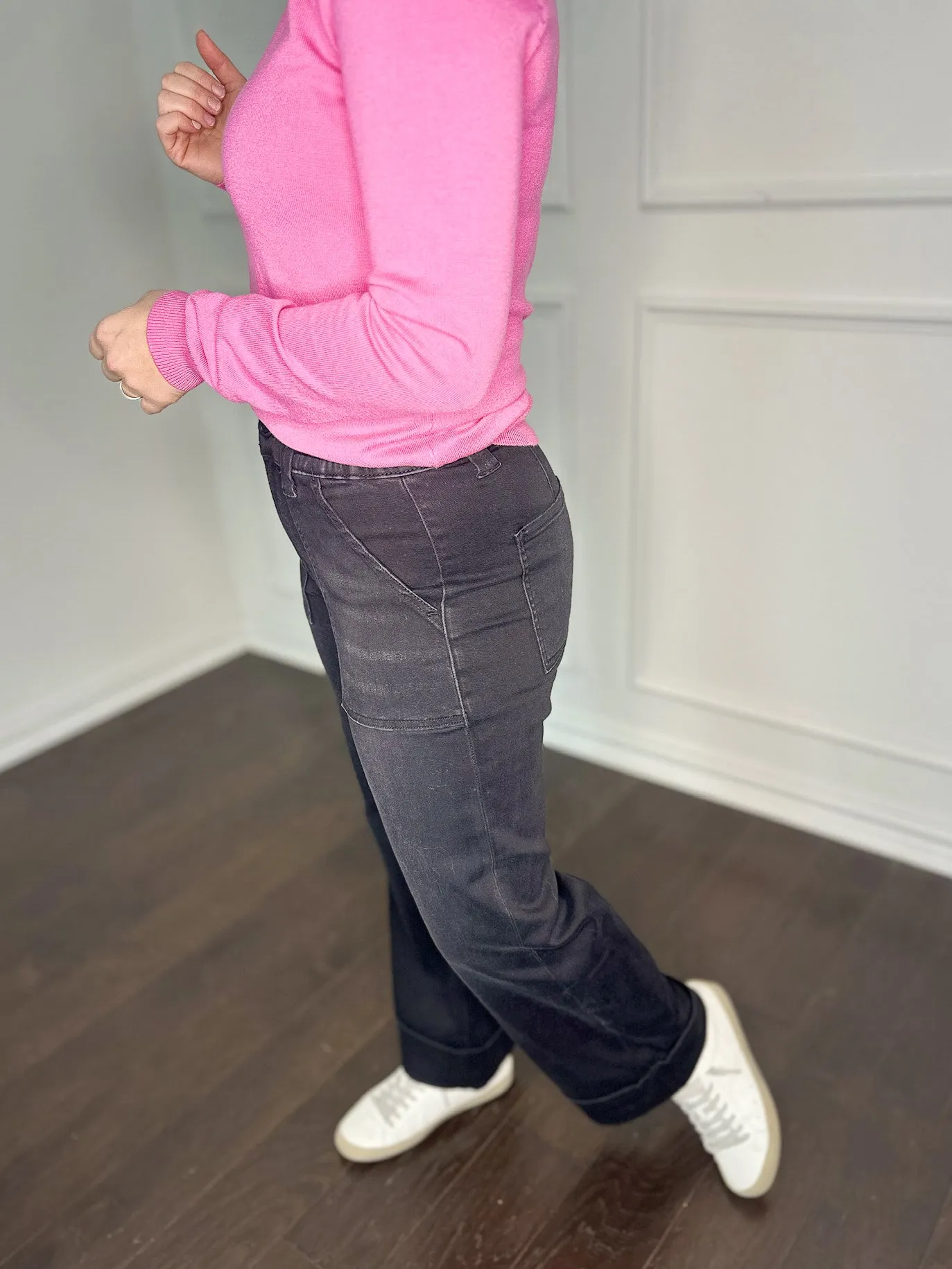 Vervet Black High Rise Super Soft Baggy Wide