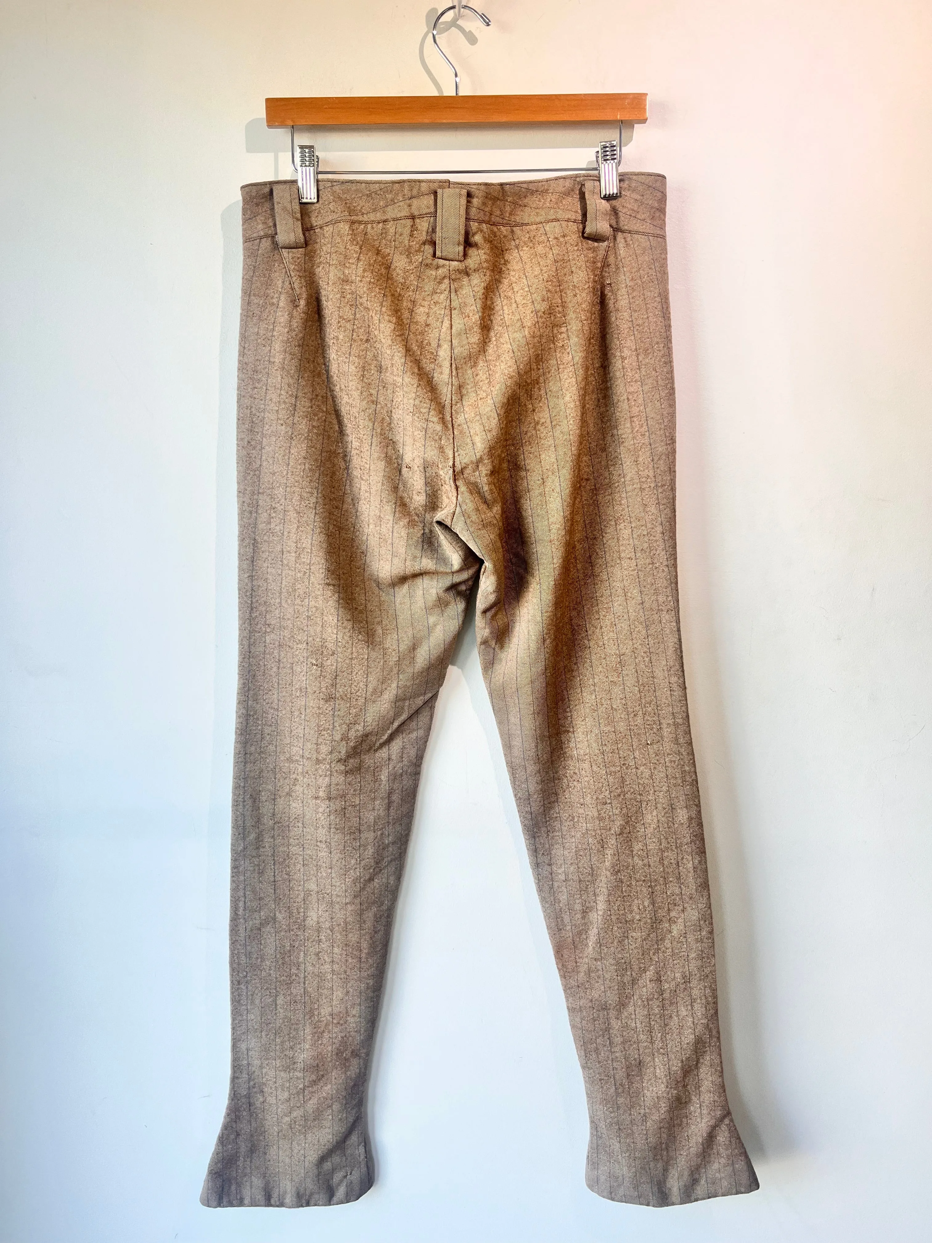 Vintage 1940s Brown Herringbone Western Pants