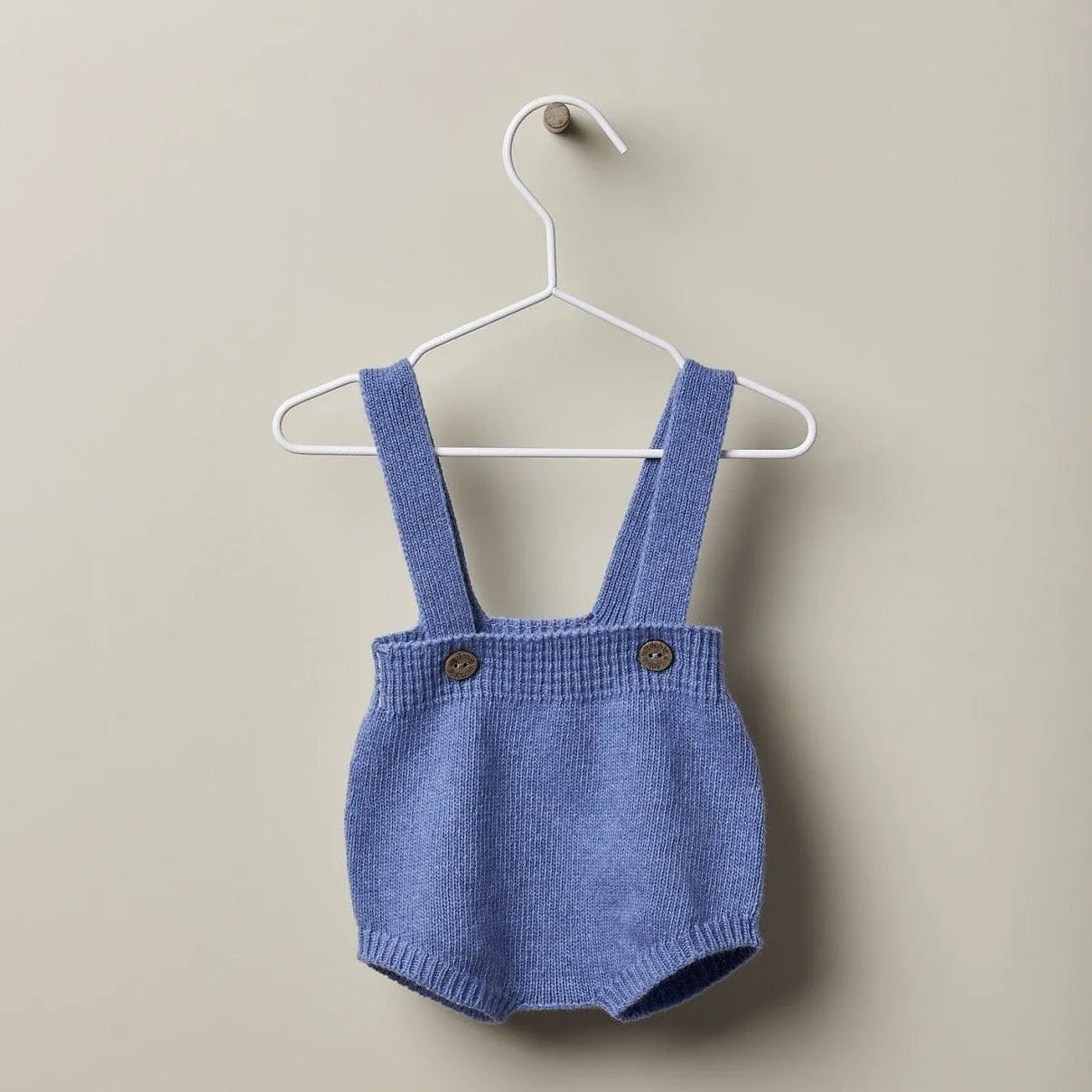 Wedoble Cream & Blue knitted two piece set
