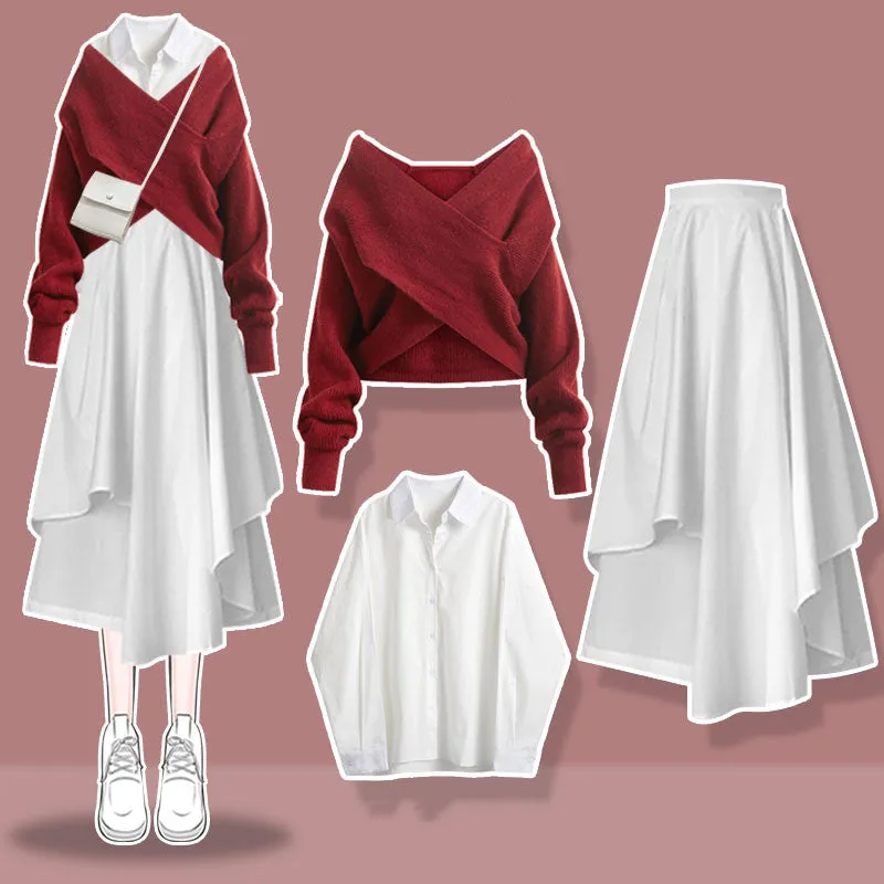 white dress three piece   UB98578