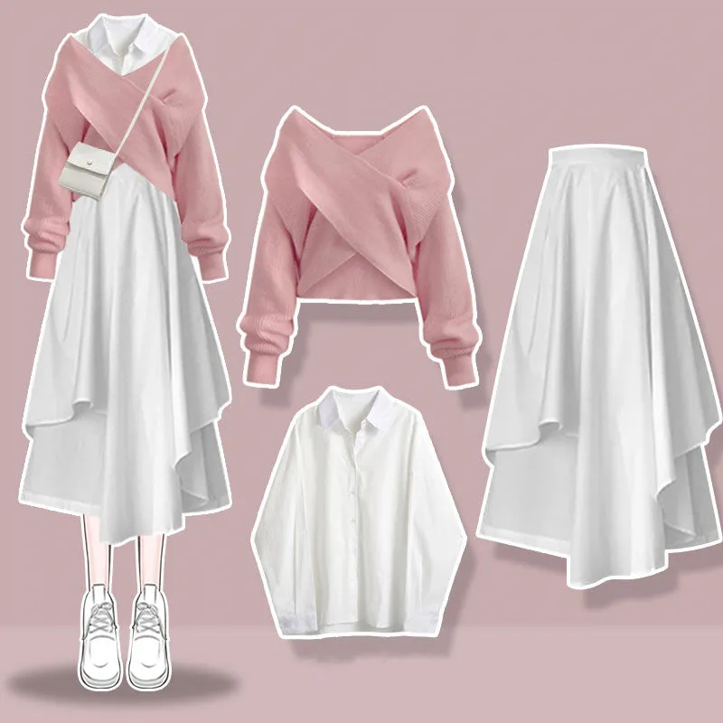 white dress three piece   UB98578