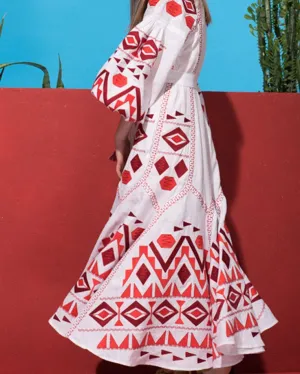 White embroidered dress