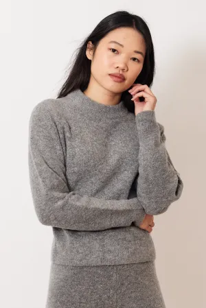 White   Warren Boucle Cashmere Blend Sweatshirt