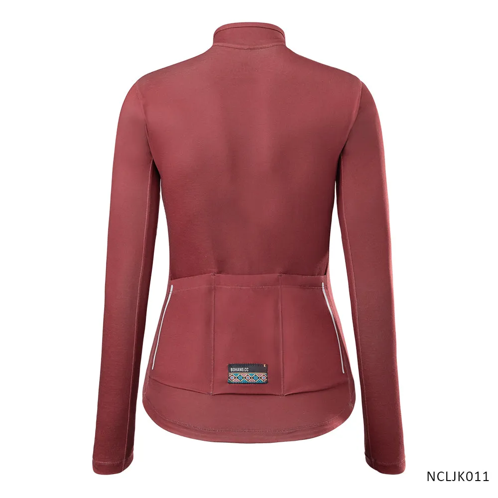WOMEN'S MERINO WOOL long SLEEVE JERSEY NCLJK011