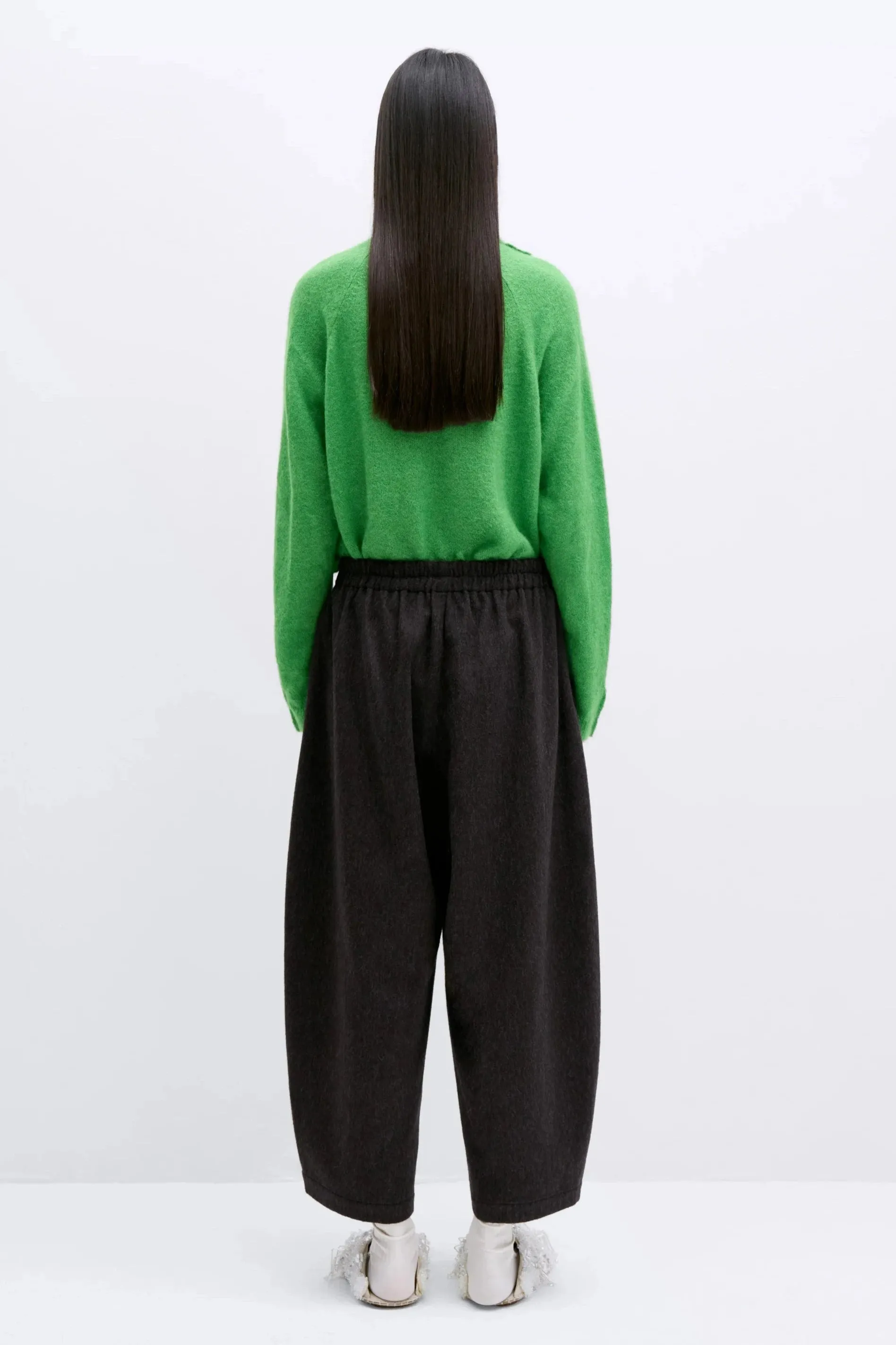 Wool Curved Pants, Java