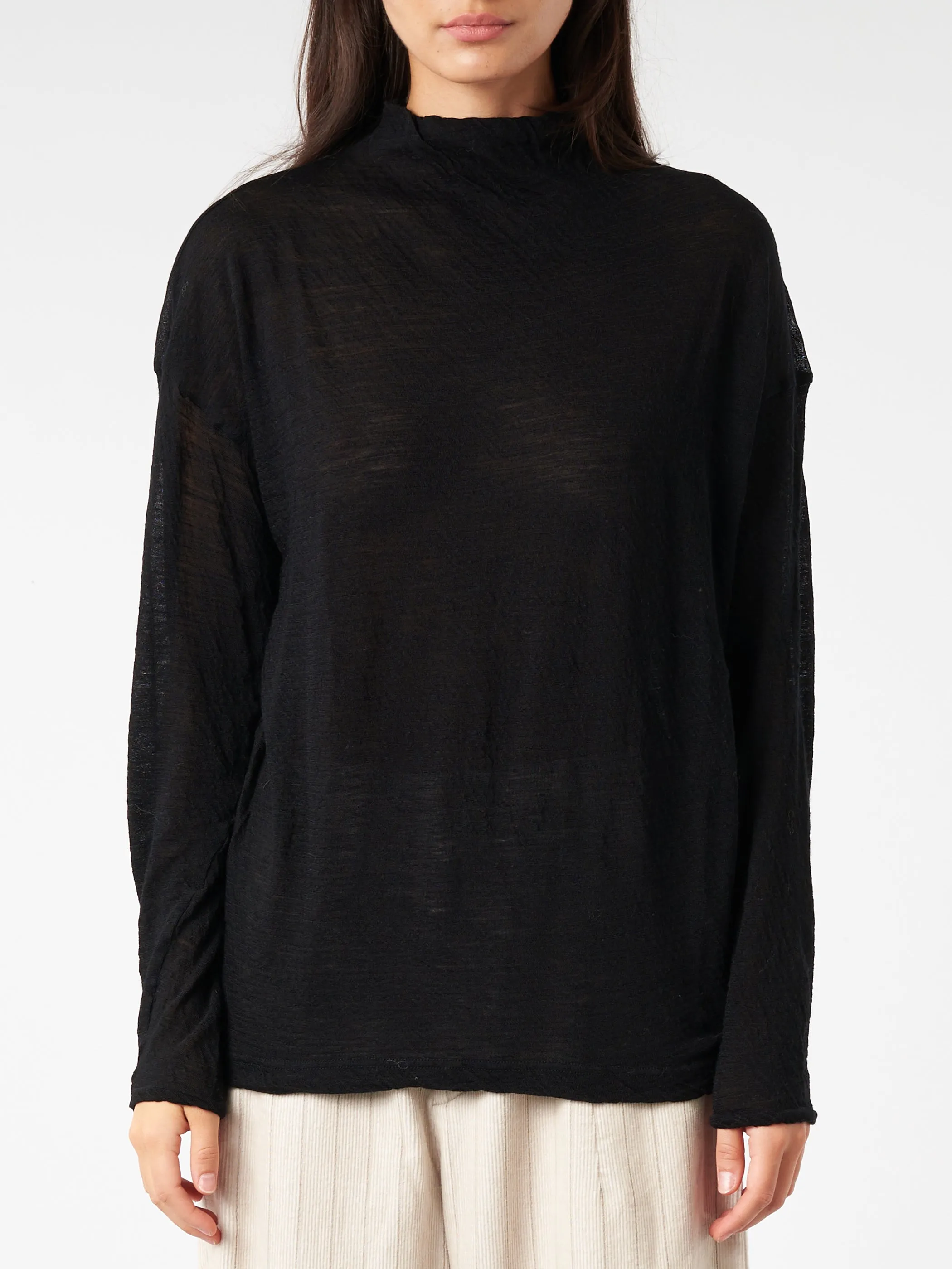 Wool Gauze Jersey Pullover